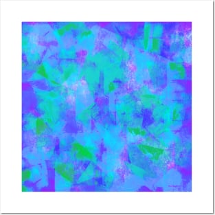 Abstract Swatches in Purple Blue Green Posters and Art